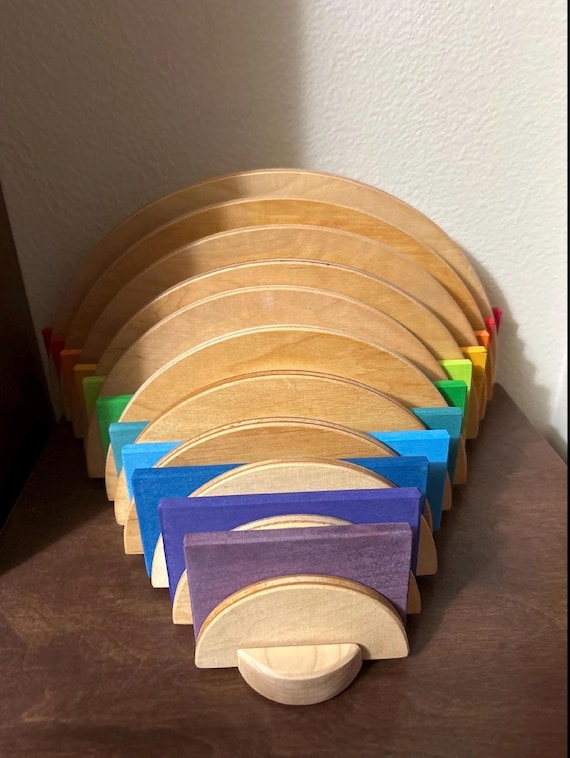 Sorting/storage Holder for Grimm's Semicircles or Building Boards