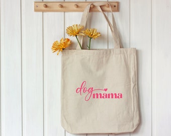 Dog Mama Tote Bag, Shopper Bag, Dog Lover Gift, Esthetische Tas, Cadeaus voor hondenliefhebbers, Herbruikbare tas