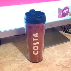 Costa Coffee Waffle Cup 16oz/450ml Vacuum flip lid insulated Travel Cup