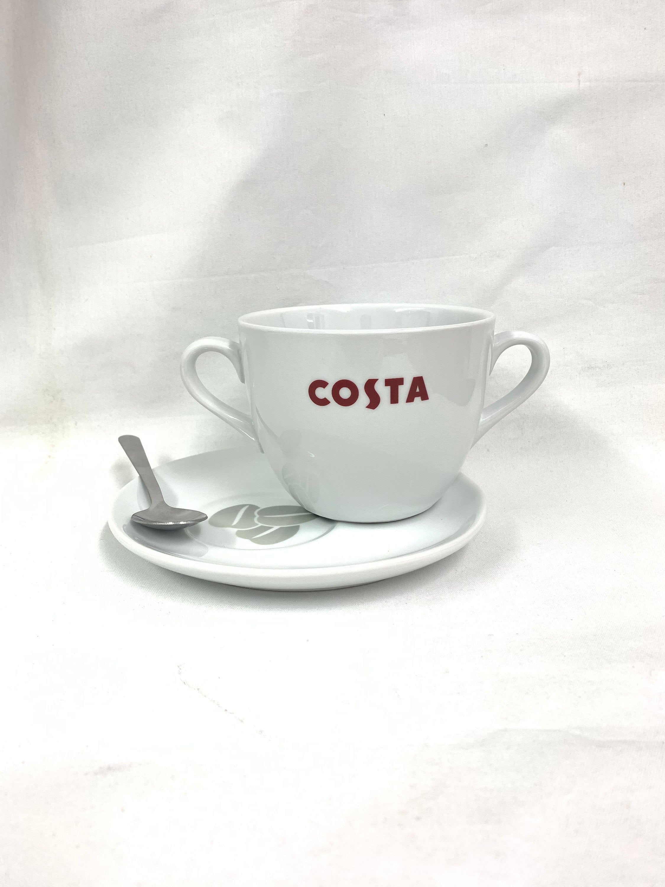 Costa Coffee Cup & Saucer Double Handle Massimo 568ml Etsy UK