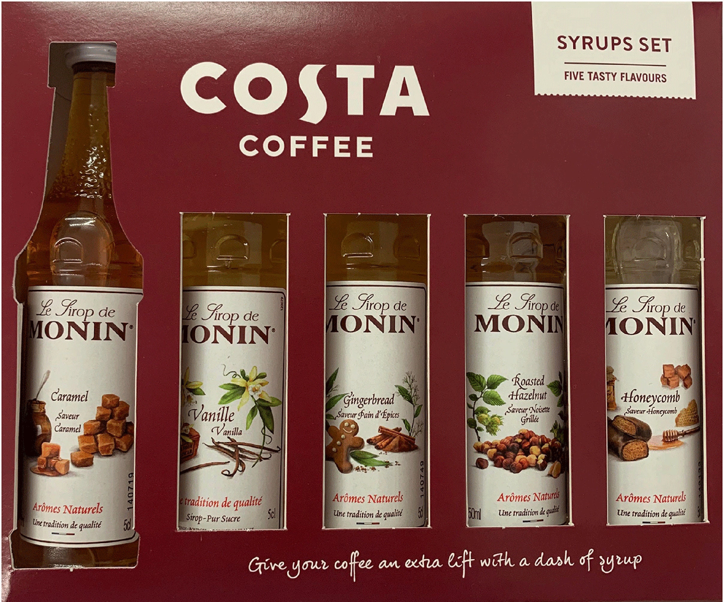 Costa Coffee Syrup Monin Gift Set 5 Flavours Pack New in Box Etsy