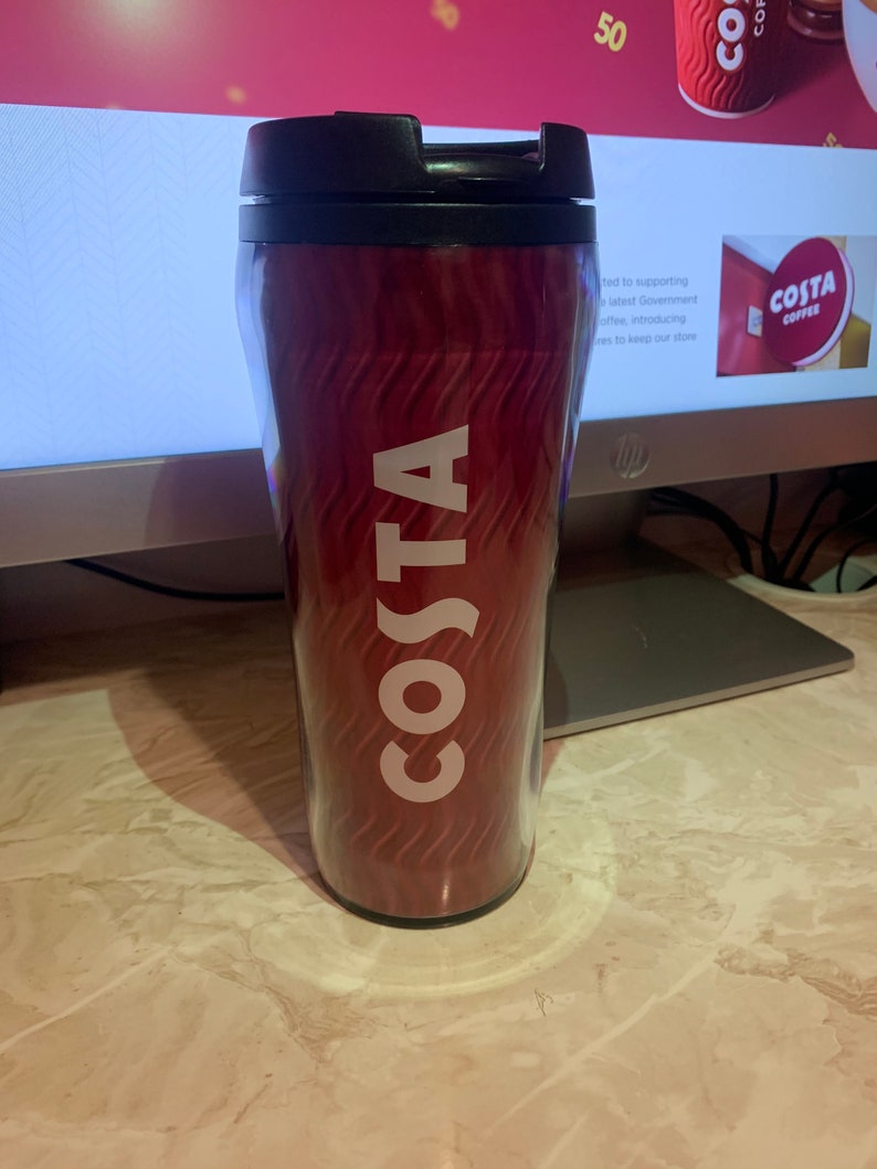 Costa Coffee Travel Mug Flask Cup Plastic Tumbler Beautiful Etsy