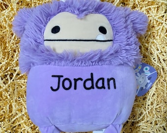 Personalized 8” Dilka monster squishmallow plush gift pillow easter perfect egg basket gift! Rare super soft bunny ears 2024 easter gift
