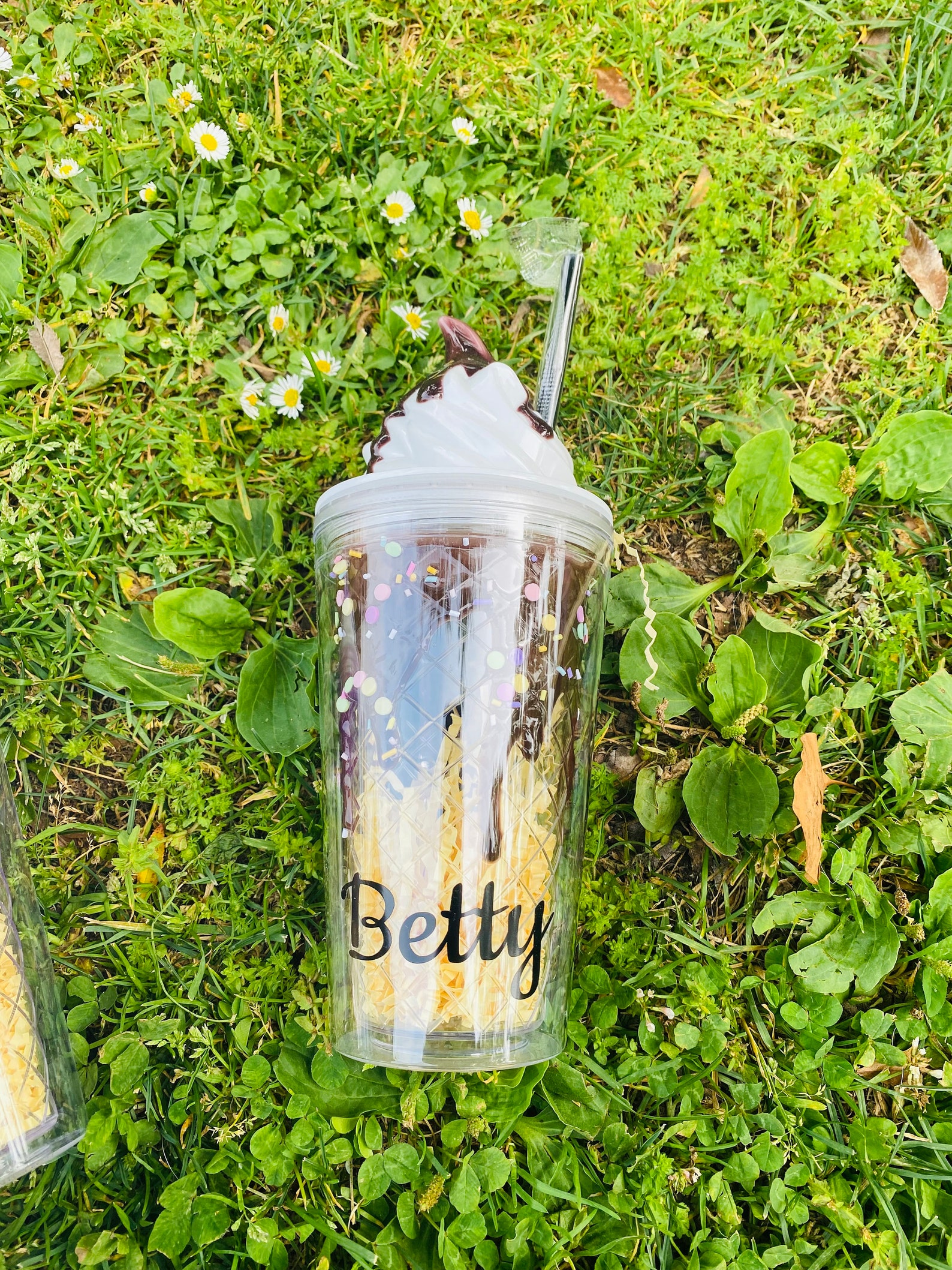Custom Sundae Personalized Sundae Summer Ice Cream Cup With Straw Summer Gift ...