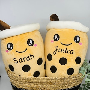 Personalized Super Soft Plush Boba 9.5&quot; Gift Toy Birthday Gift pillow bubble tea milk tea graduation gift girlfiend friend boba