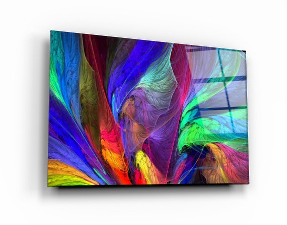 Colorized Glass Printing Wall Art Glass Wall Art Home - Etsy