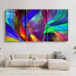 Colorisation - Impression artistique sur verre grand format pour grandes murs - Décoration d&#39;intérieur - Cadeau de pendaison de crémaillère - Idées de décoration d&#39;intérieur - Tentures murales
