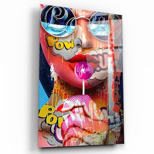 Pop Art - Tempered Glass Wall Art - Home decor - Wall decor- Wall sculpture - Interior Design - Birthday Gift