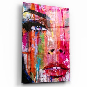 The Pink Face - Tempered Glass Wall Art - Home decor - Wall decor- Wall sculpture - Interior Design - Birthday Gift