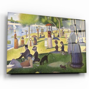 A Sunday on La Grande Jatte (1884) by Georges Seurat Tempered Glass Wall Art - Home decor - Wall decor- Wall sculpture - Interior Design