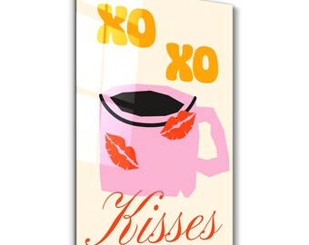XO XO | Glass Wall Art - Home and Office Decor