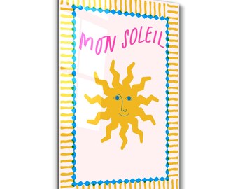 Mon Soleil | Glass Wall Art - Home and Office Decor