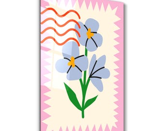 Purple Bloom | Glass Wall Art - Home and Office Decor