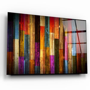 Painted Wood Glass Printing Tempered Glass Wall Art - Home decor - Wall decor- Wall sculpture - Interior Design - Birthday Gift