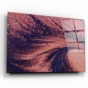 Dusty Drops Hellbraune Glasdruck Wandkunst - Glas Wandkunst - Dekoration - Hauseinweihung Geschenk - Designer &#39;s Collection