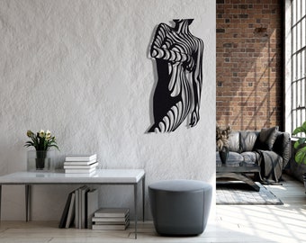 Abstract Body Lines Metal Wall Art - Modern Home Decor