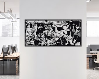 Guernica Metal Wall Art: Pablo Picasso Tempered Glass Home Decor