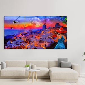Dream Town - Mega Size Glass Printing Wall Arts for Big Walls - Home Decoration - House Warming Gift - Interior Design - Wall Hangings