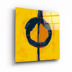 Abstrakte Formen und Linien - Wandkunst aus gehärtetem Glas - Wohnkultur - Wanddekoration - Wandskulptur - Innendekoration - Geburtstagsgeschenk