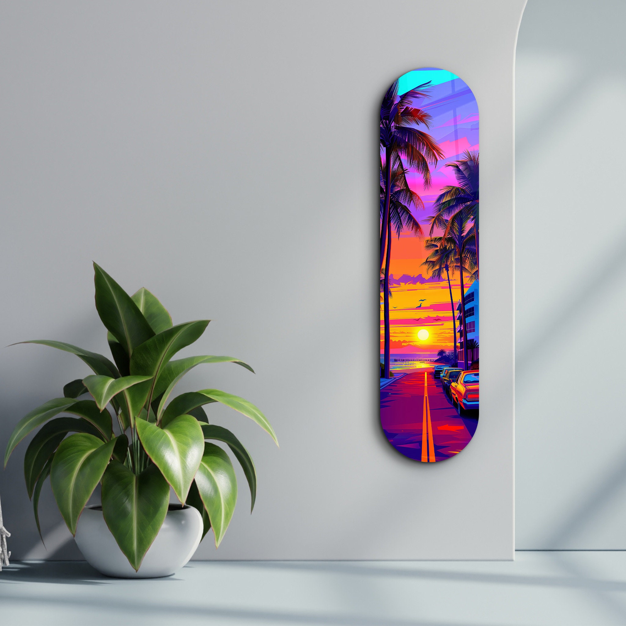 Poster Skateboard Tricks Sunset - Format A0 - Papier 300g - Neuf - Décoration Murale