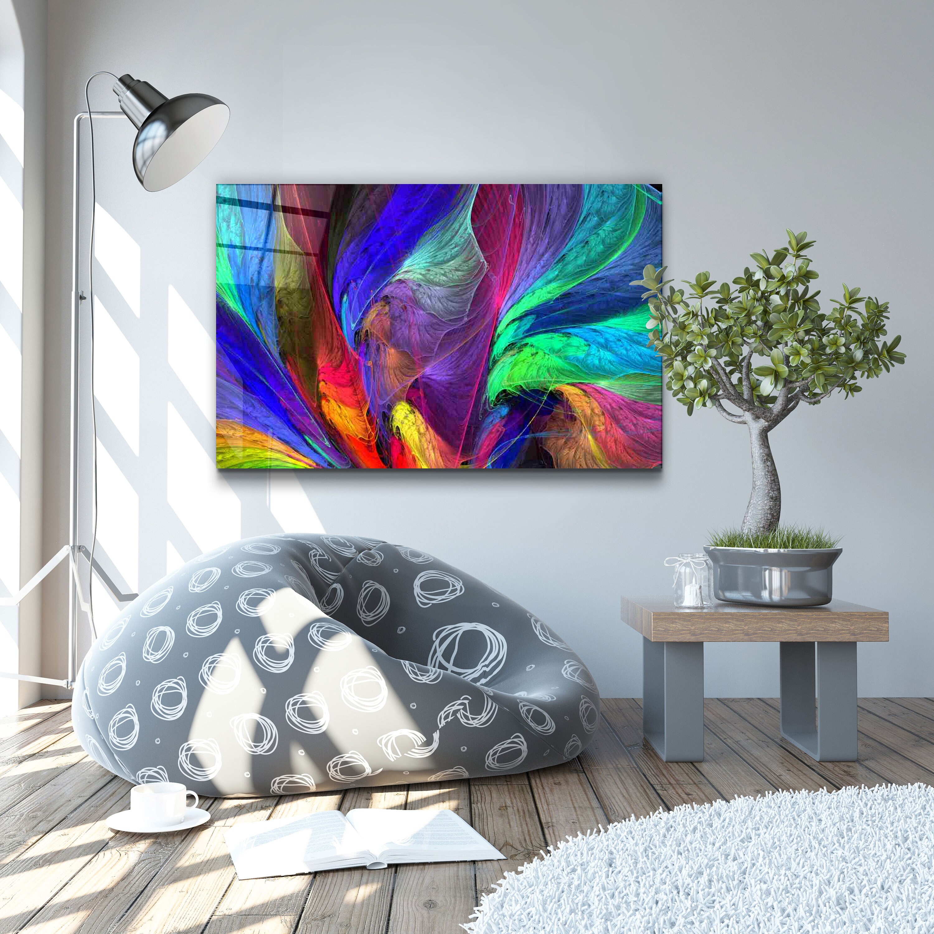 Colorized Glass Printing Wall Art Glass Wall Art Home Etsy UK