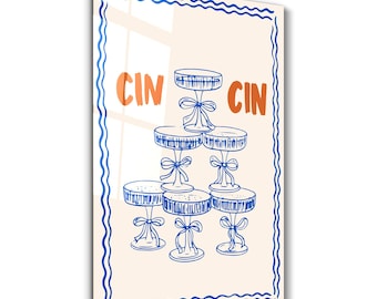 CIN CIN 2 | Glass Wall Art - Home and Office Decor