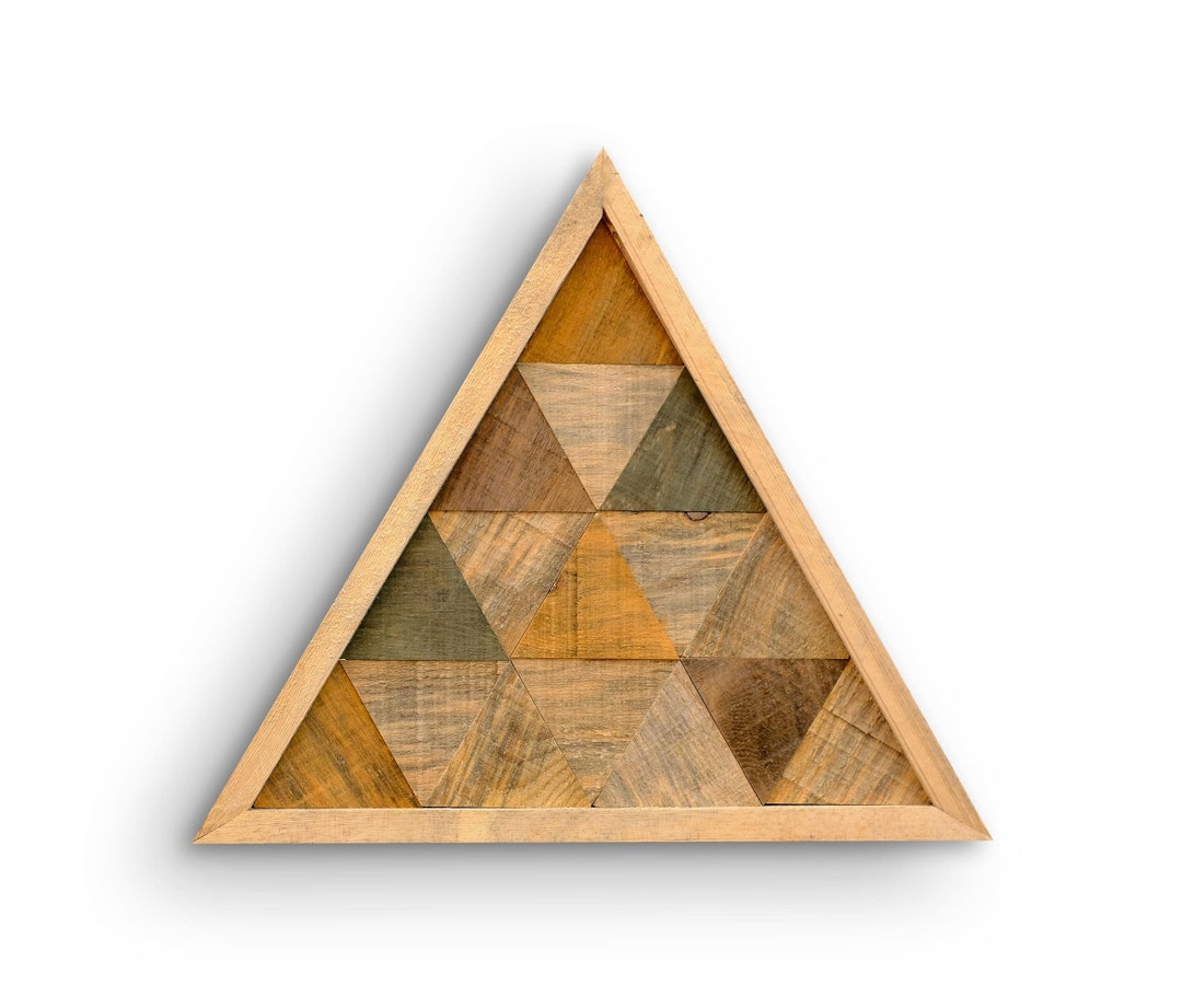 Rustic Triangle - Handmade Wooden Wall Art - Home Decoration - House ...