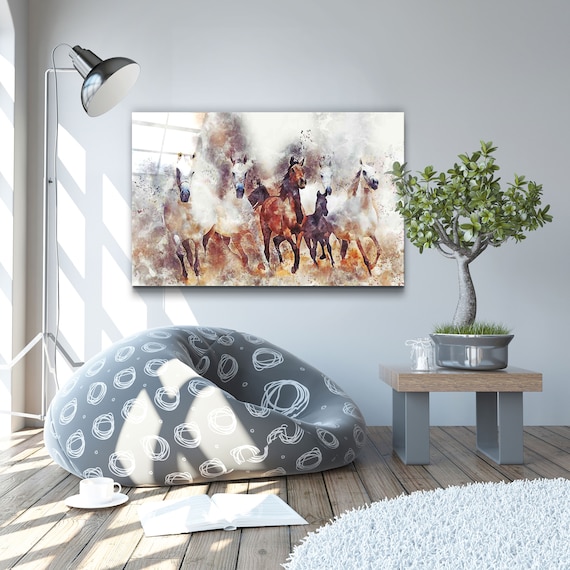 ガラス製馬の彫刻 インテリア装飾