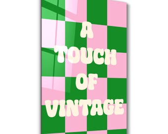 A Touch of Vintage | Glass Wall Art - Home and Office Decor