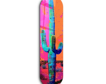 Andy Warhol Cactus-Tempered Glass Wall Art - Home decor - Wall decor- Wall sculpture - Interior Design - Birthday Gift - Office Decor