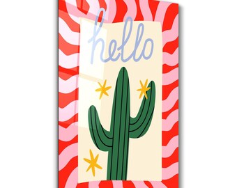Hello! | Glass Wall Art - Home and Office Decor