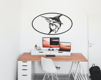 Premium Metal Wall Arts - SwordFish - Housewarming Gift - Exclusive Home Decor - Metal Art - Wall Art - Interior Design - Home Decor