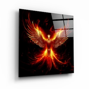 The Guard - Phoenix - Tempered Glass Wall Art - Home decor - Wall decor- Wall sculpture - Interior Design - Birthday Gift