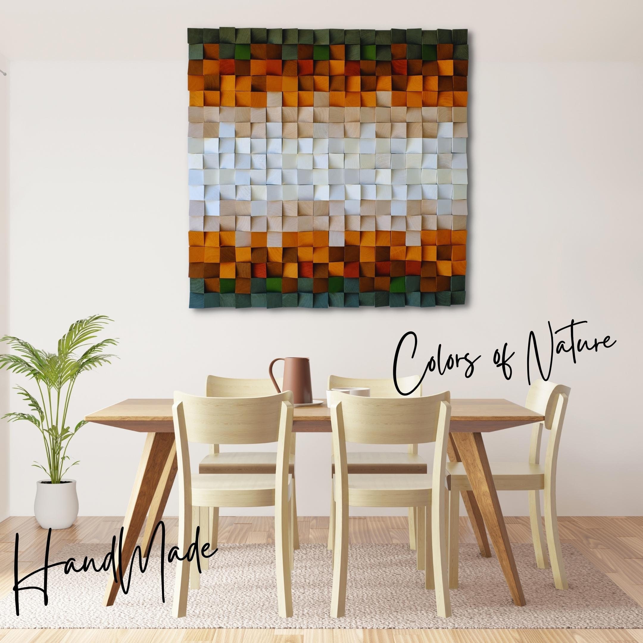 Colours of Nature Handmade Wooden Wall Art Home Decoration 