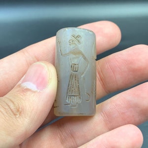 bellissima valle dell'Indo antica scolpita su pietra di agata intaglio francobolli storici perline, sigillo cilindrico antico sigillo cilindro agata dall'afghano