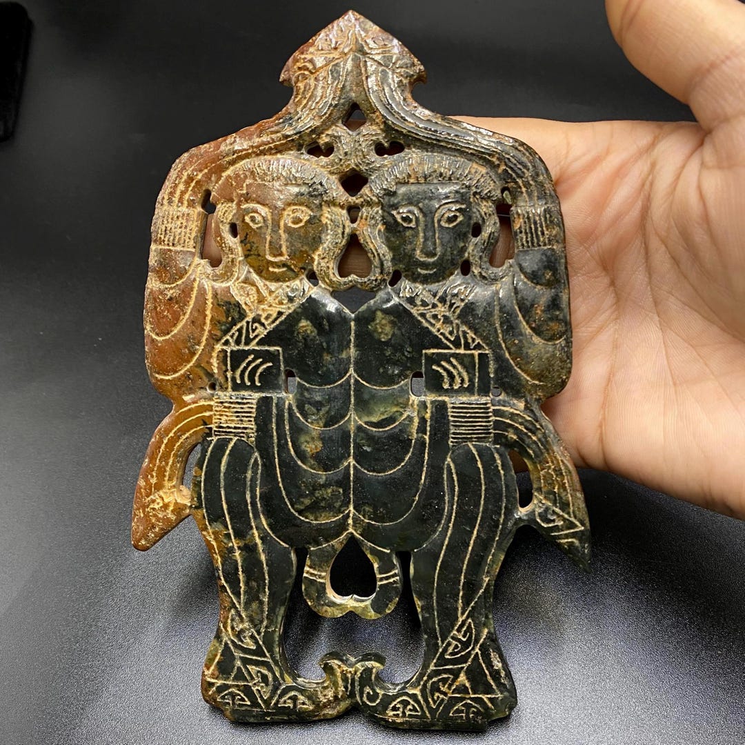 古代モンゴルの天然翡翠の装飾 - Etsy 日本