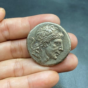 Very Beautiful old antique Greek bronze coin collectible coin