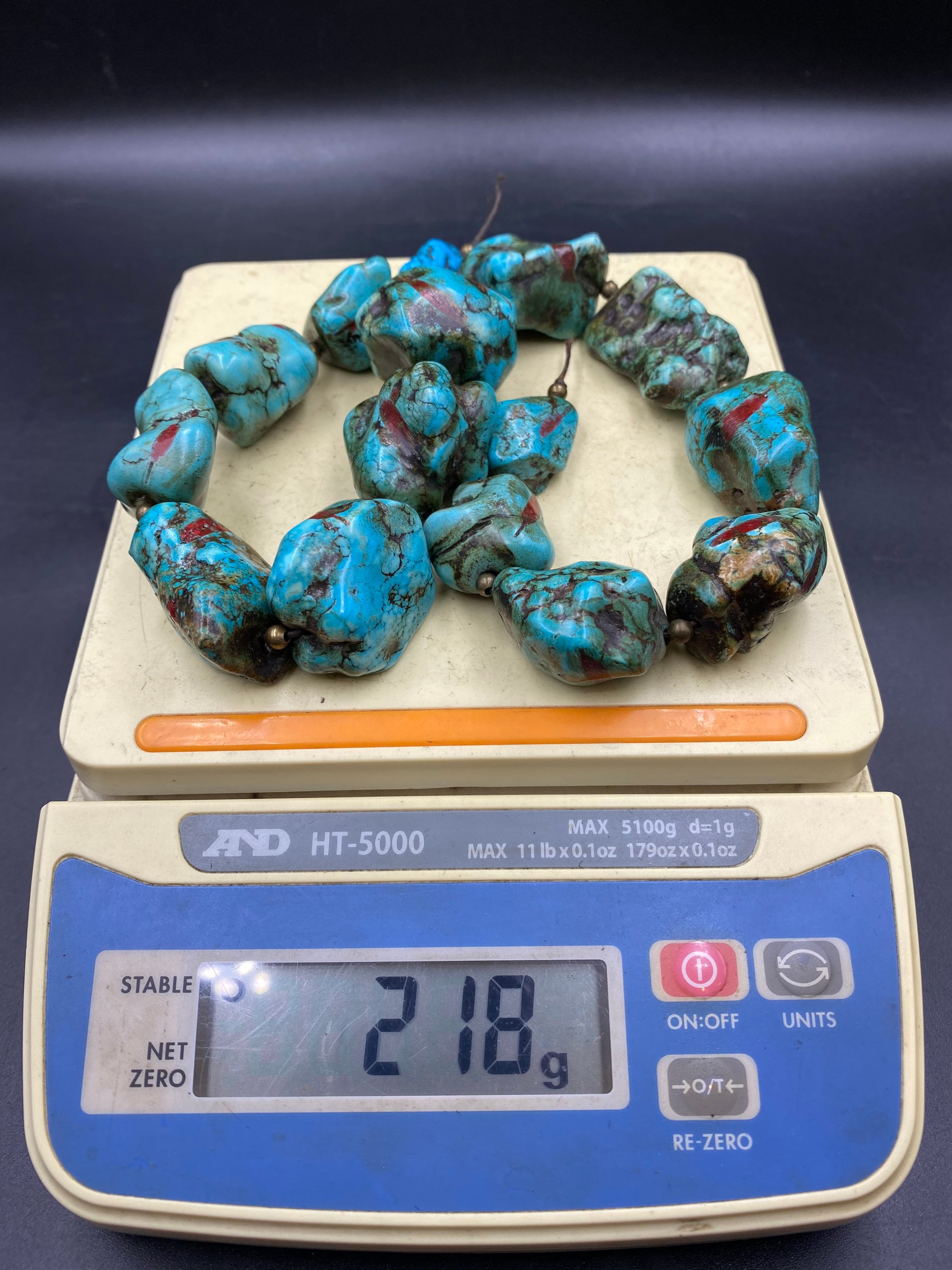 珊瑚象嵌入りチベットターコイズビーズ、ネパール部族スタイル - Etsy 日本