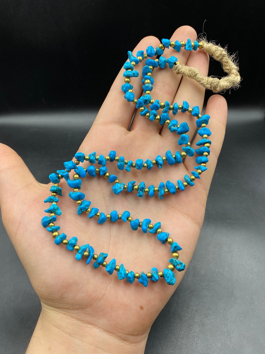 古いチベットのターコイズナゲットビーズ、純粋な青色 - Etsy 日本