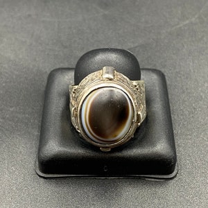 Old Suleimani Aqeeq Agate Silver Ring From Afghanistan