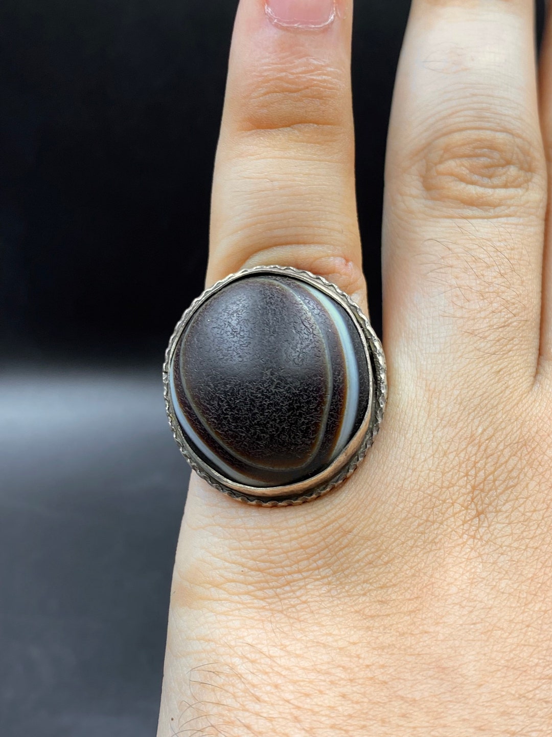 Lovely Old Suleimani Aqeeq Agate Handmade Solid Silver Ring From ...