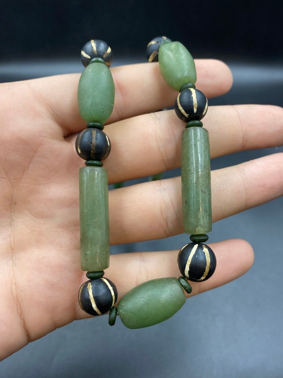 Ancient Pyu Jade Beads And Pyu Black And White Ag… - image 4