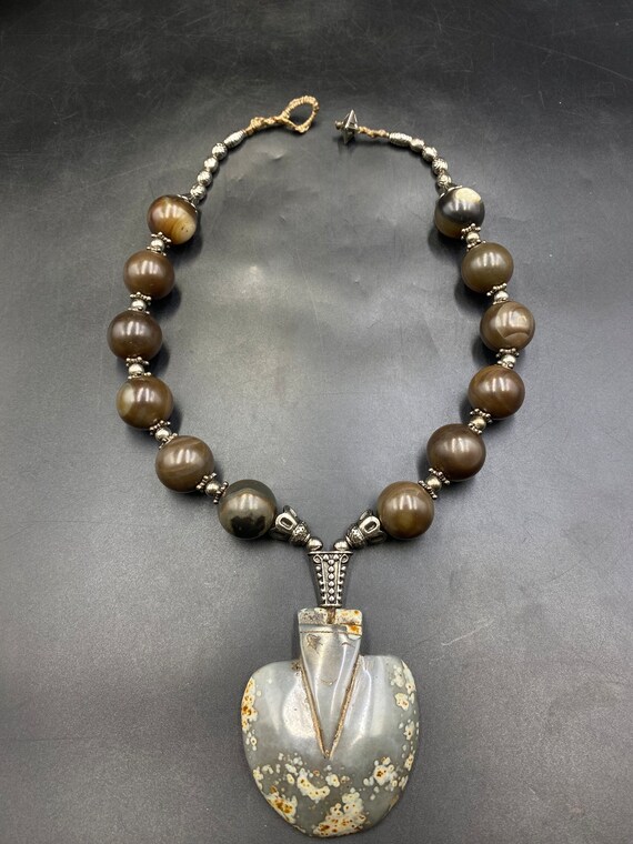 Antique Indian Silver inside wax Beads Necklace W… - image 5