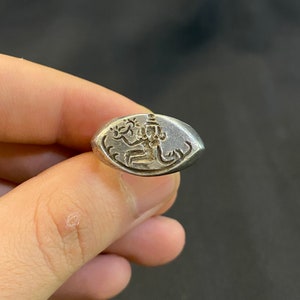 Rare Antique Pyu old silver ring from south east Asia ancient Pyu period silver ring best ring one of a kind 16 century Buddhist ring