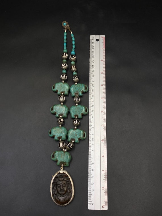 Wonderful old Burmese Pyu beads necklace and old … - image 9