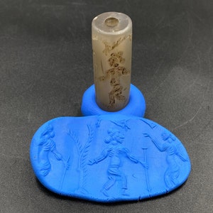 Old Indus Valley Ancient Carved On Agate Stone Intaglio Historical Stamps Beads, Cylinder Seal