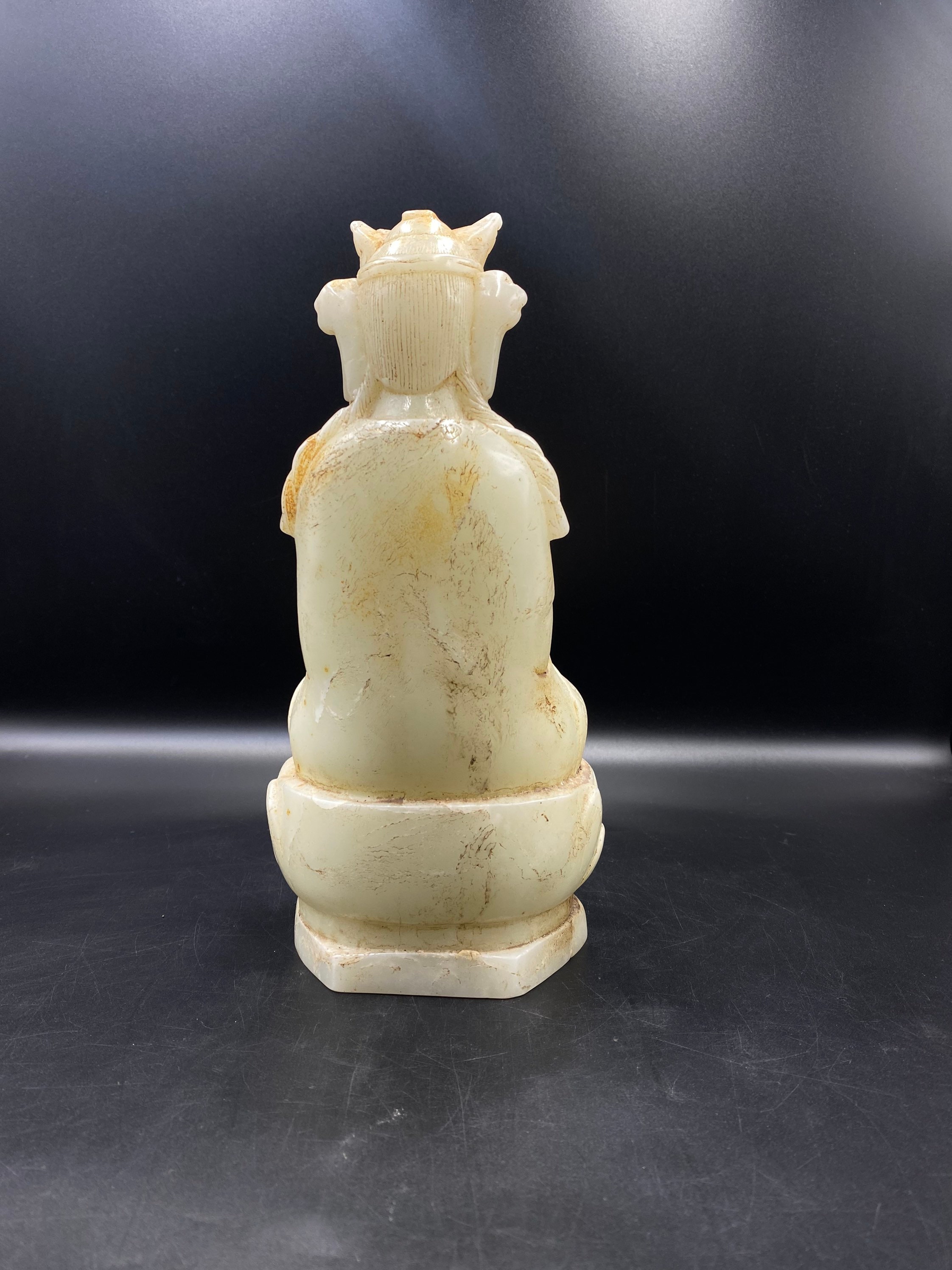 古代中国の白翡翠の観音女神像、古代彫刻 - Etsy 日本