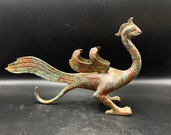 中国 緑 黒 古代 鳳凰 鳥 香炉 ディスプレイ容器 ws1475E - Etsy 日本