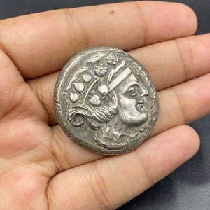 Very Beautiful old antique Greek bronze coin collectible coin