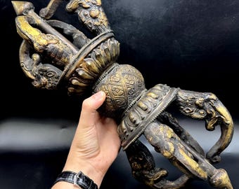 Handmade Bronze Dorje Vajra, Tibetan Buddhism Ritual Object